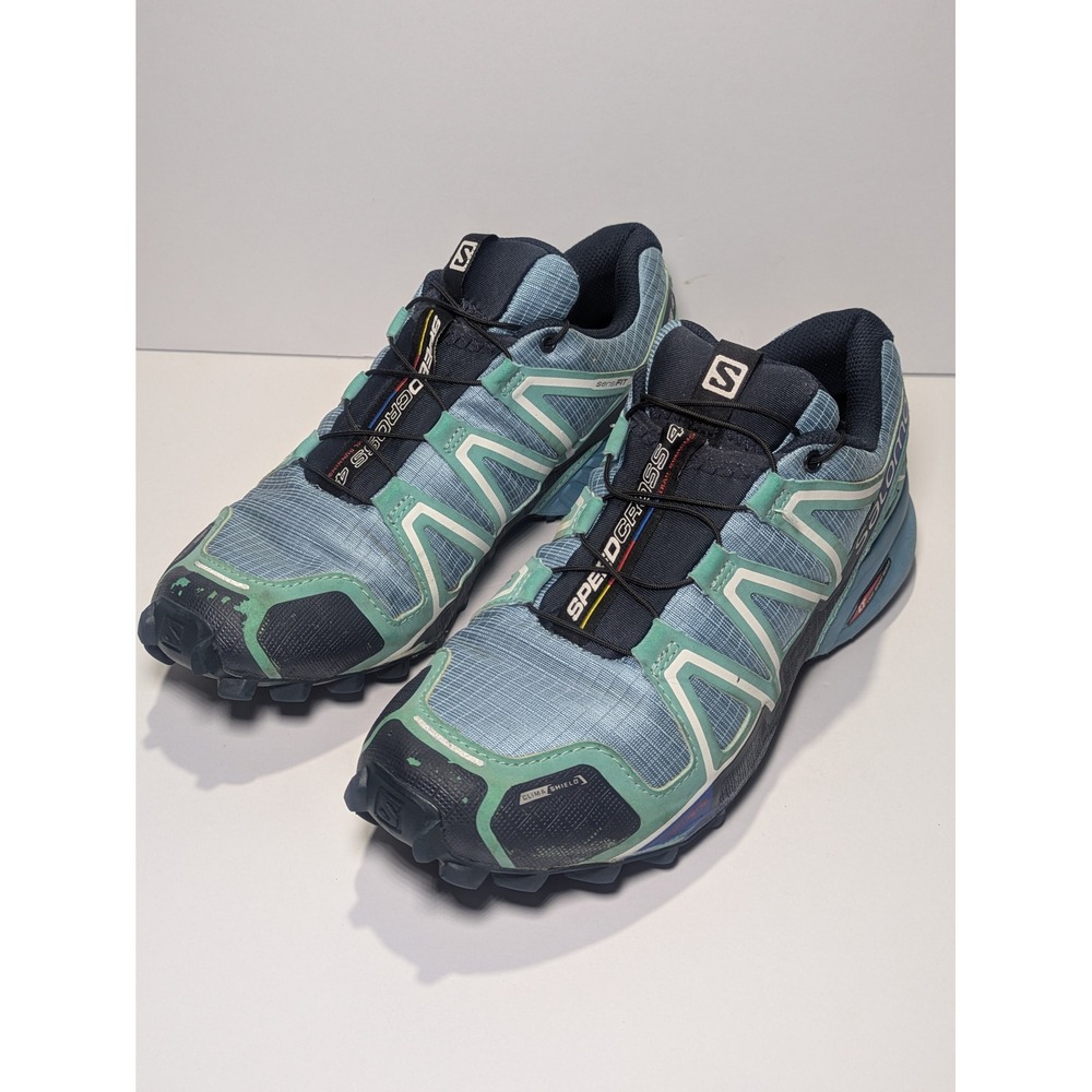 Salomon Speedcross 4 Trail Running Shoes Blue Teal 383096 Womens 6.5